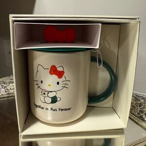 Starbucks Hello Kitty Mug with Red and Green Accents